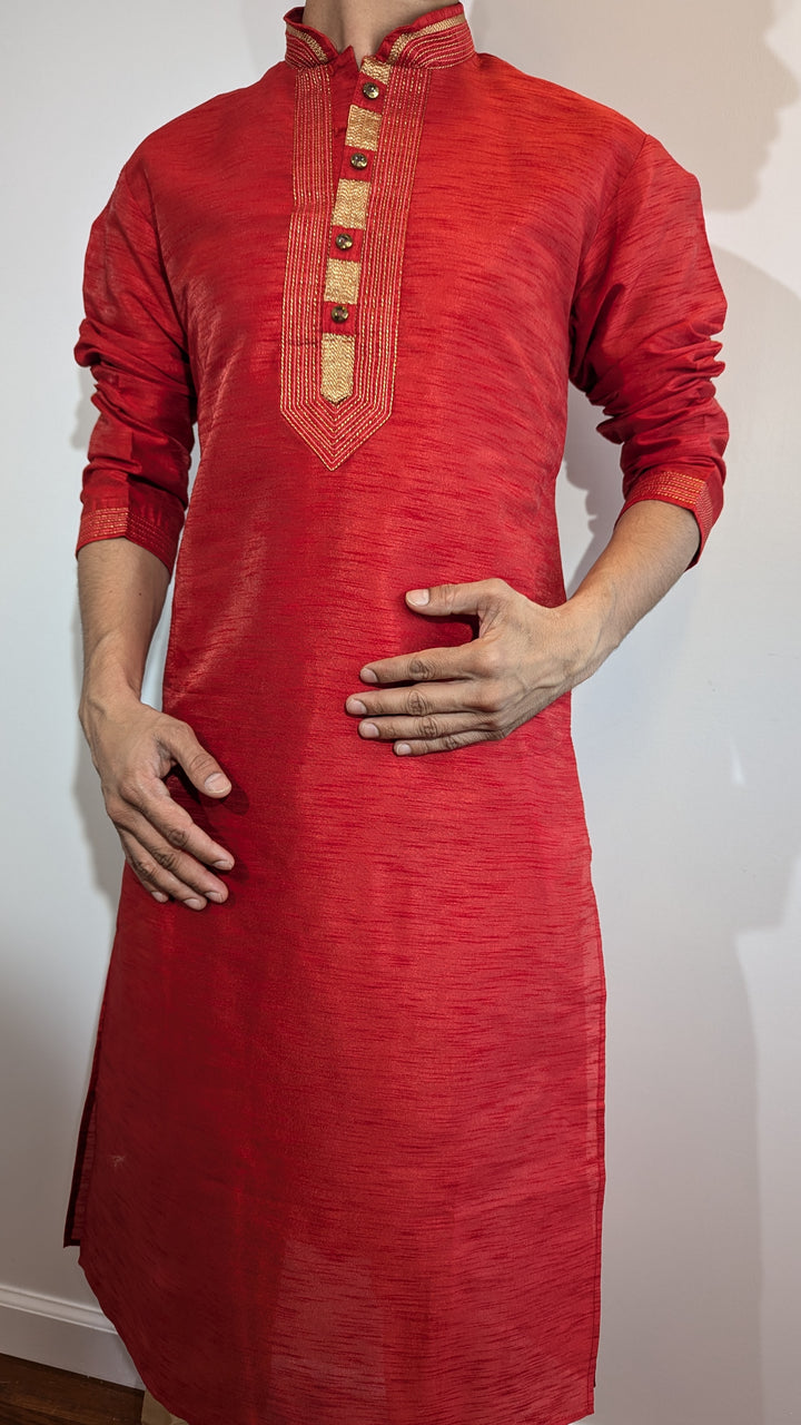 Red Fancy Kurta