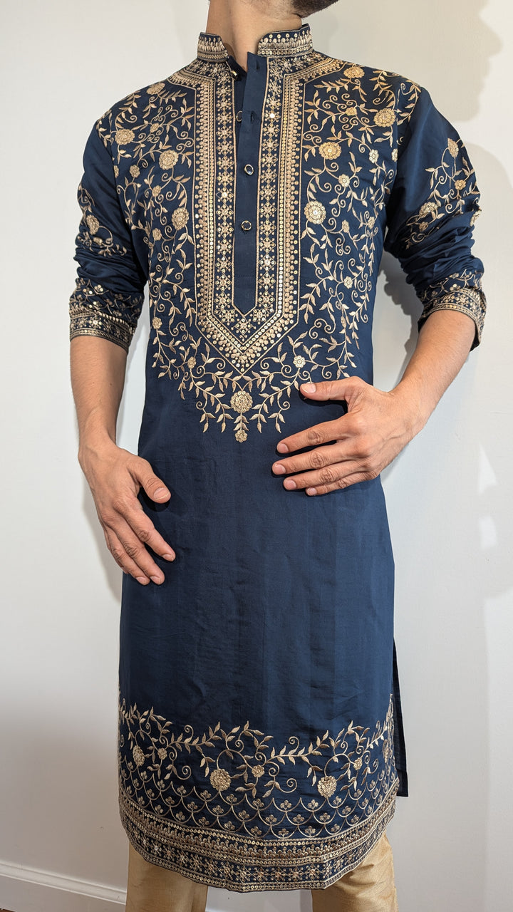 Navy Blue Fancy Kurta