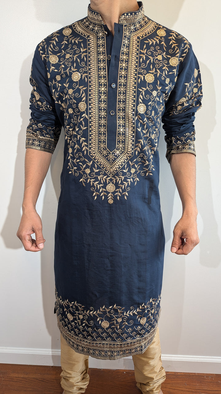 Navy Blue Fancy Kurta