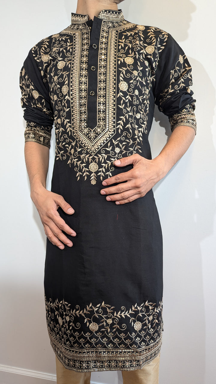 Black Designer Kurta