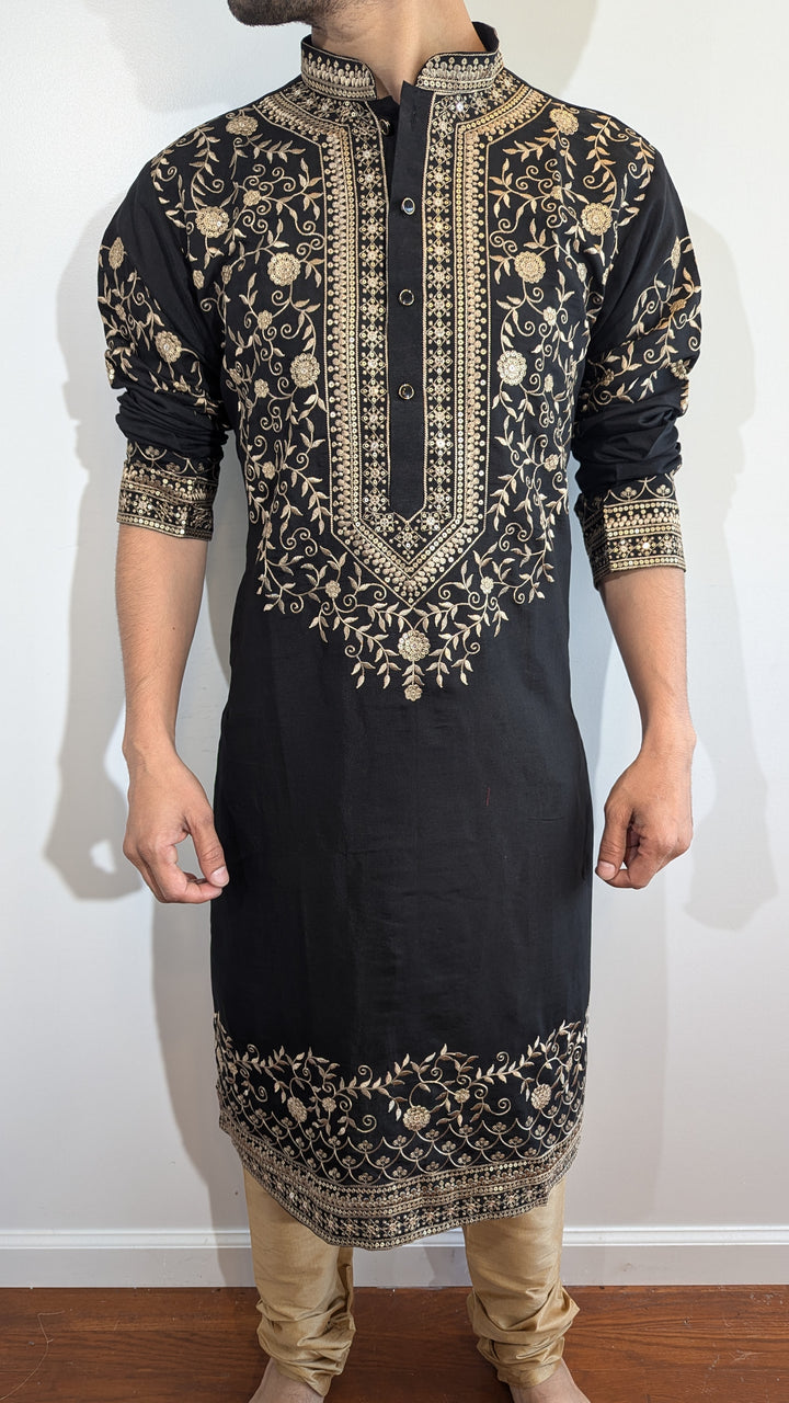 Black Designer Kurta