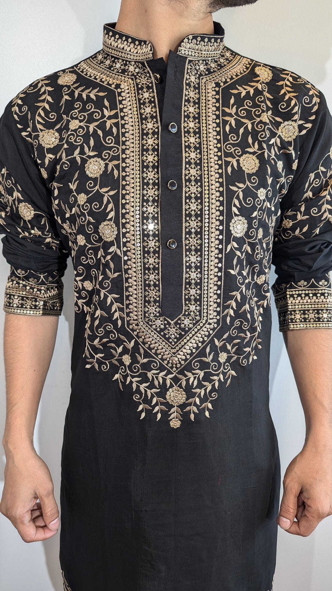 Black Designer Kurta