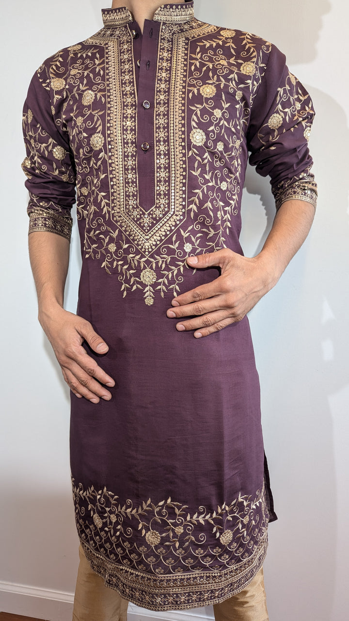 Purple Designer Kurta