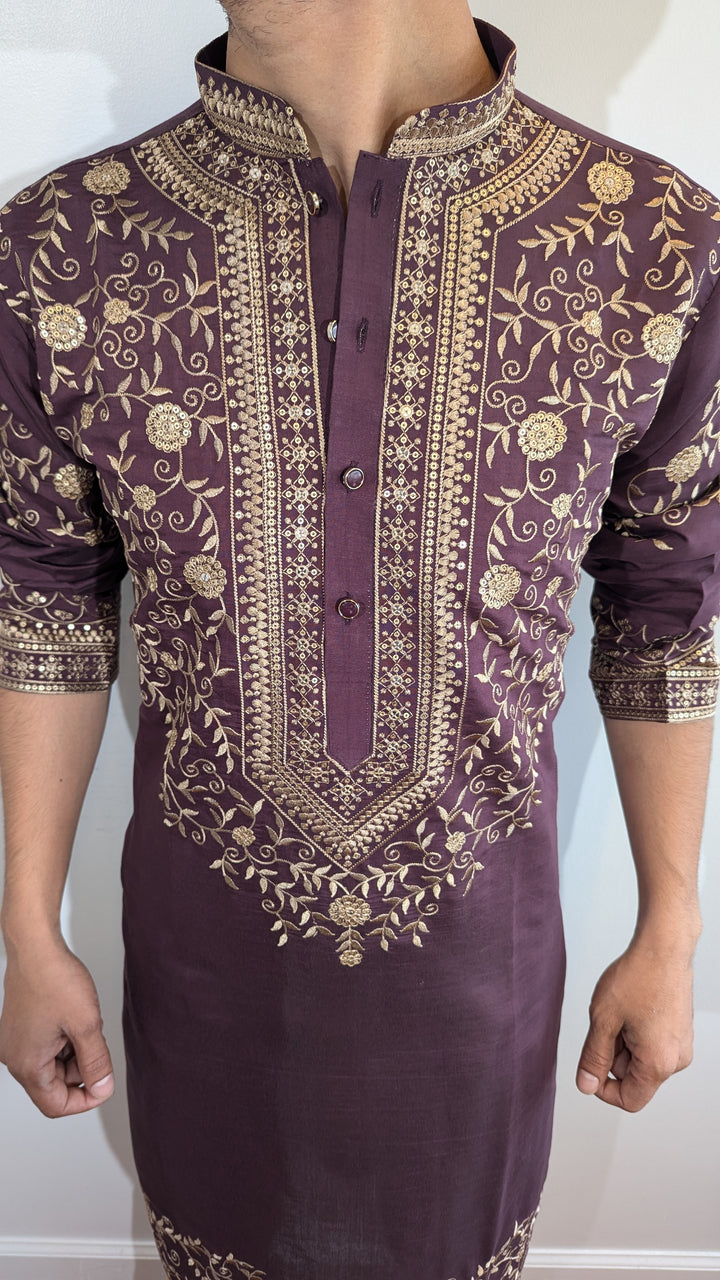 Purple Designer Kurta