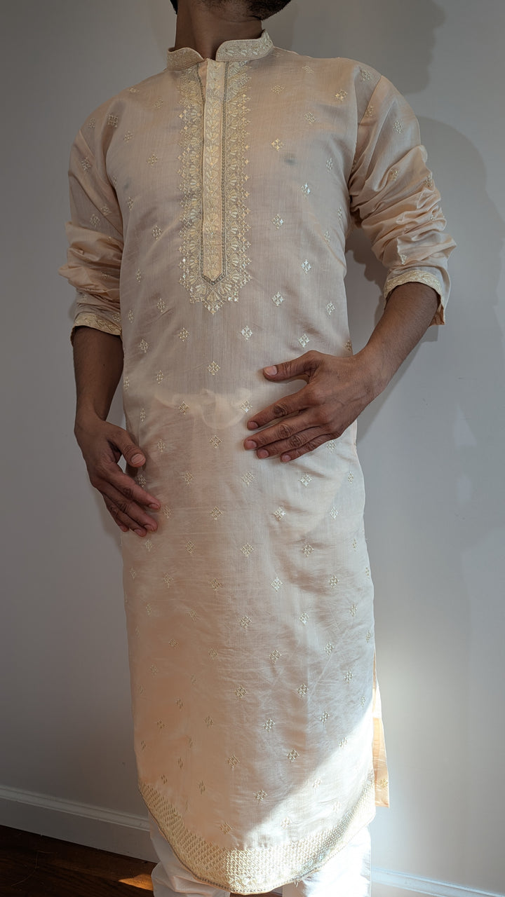 Light Peach Fancy Kurta