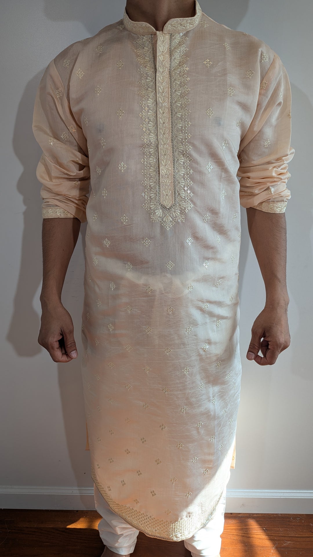 Light Peach Fancy Kurta