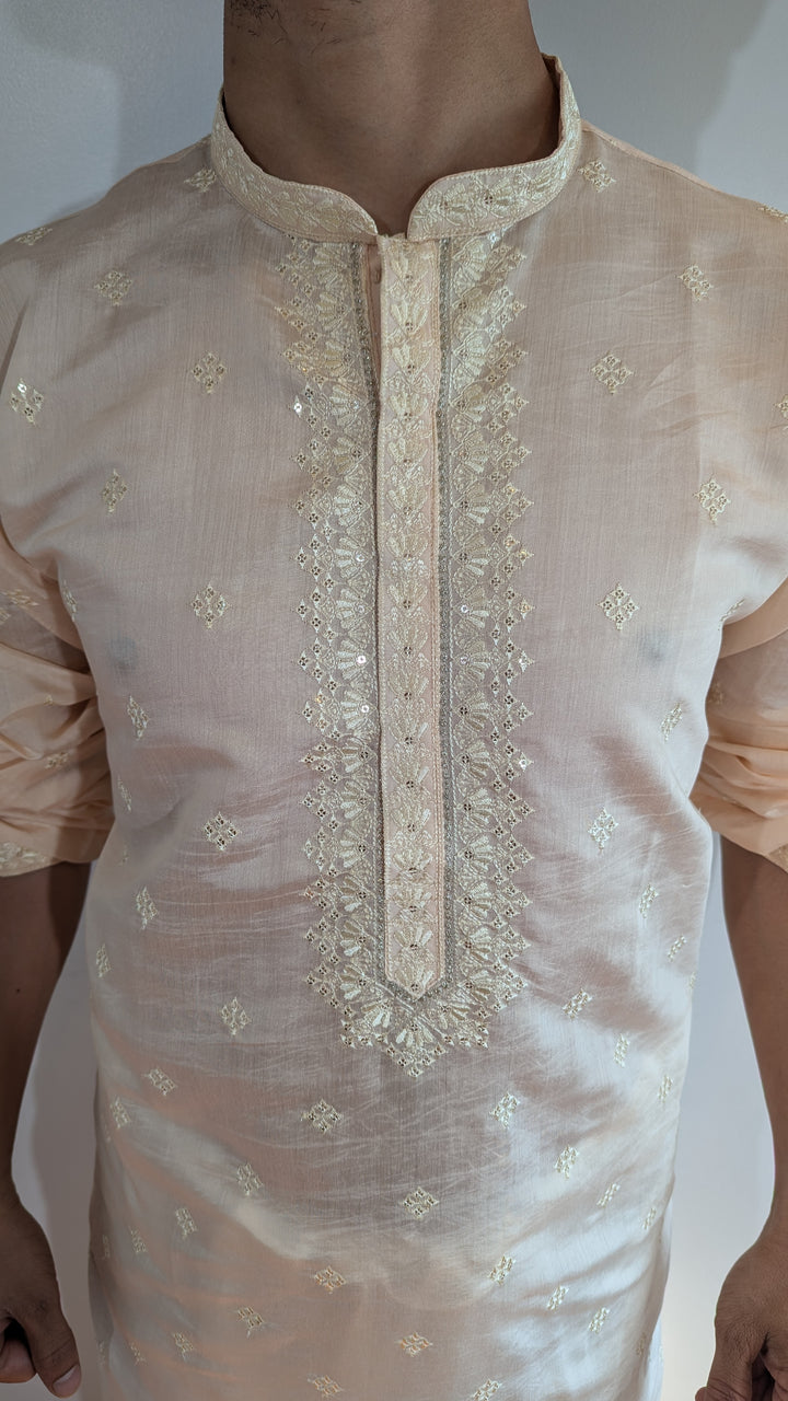 Light Peach Fancy Kurta