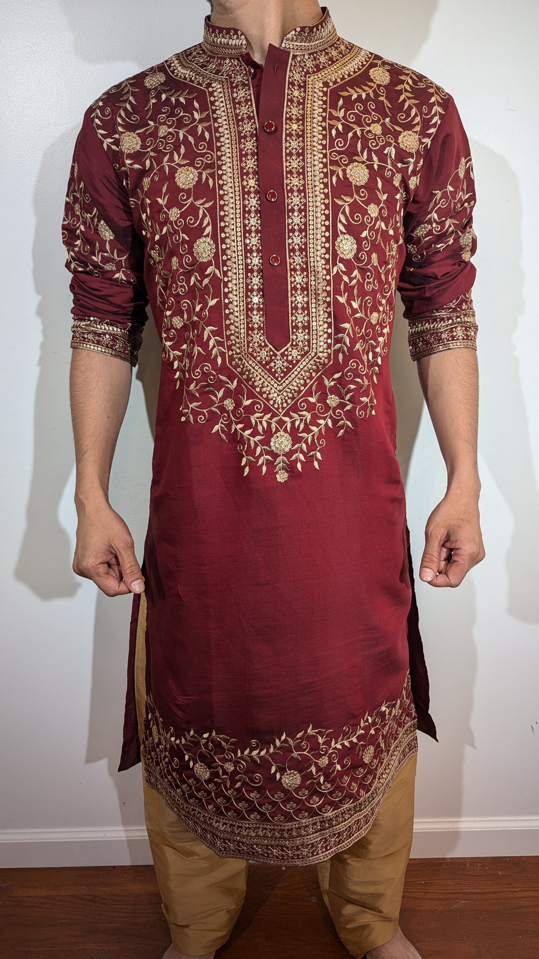 Marron Designer Kurta