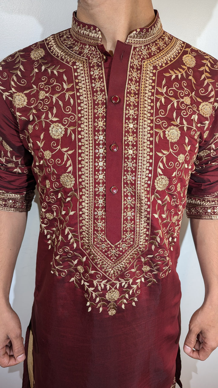 Marron Designer Kurta