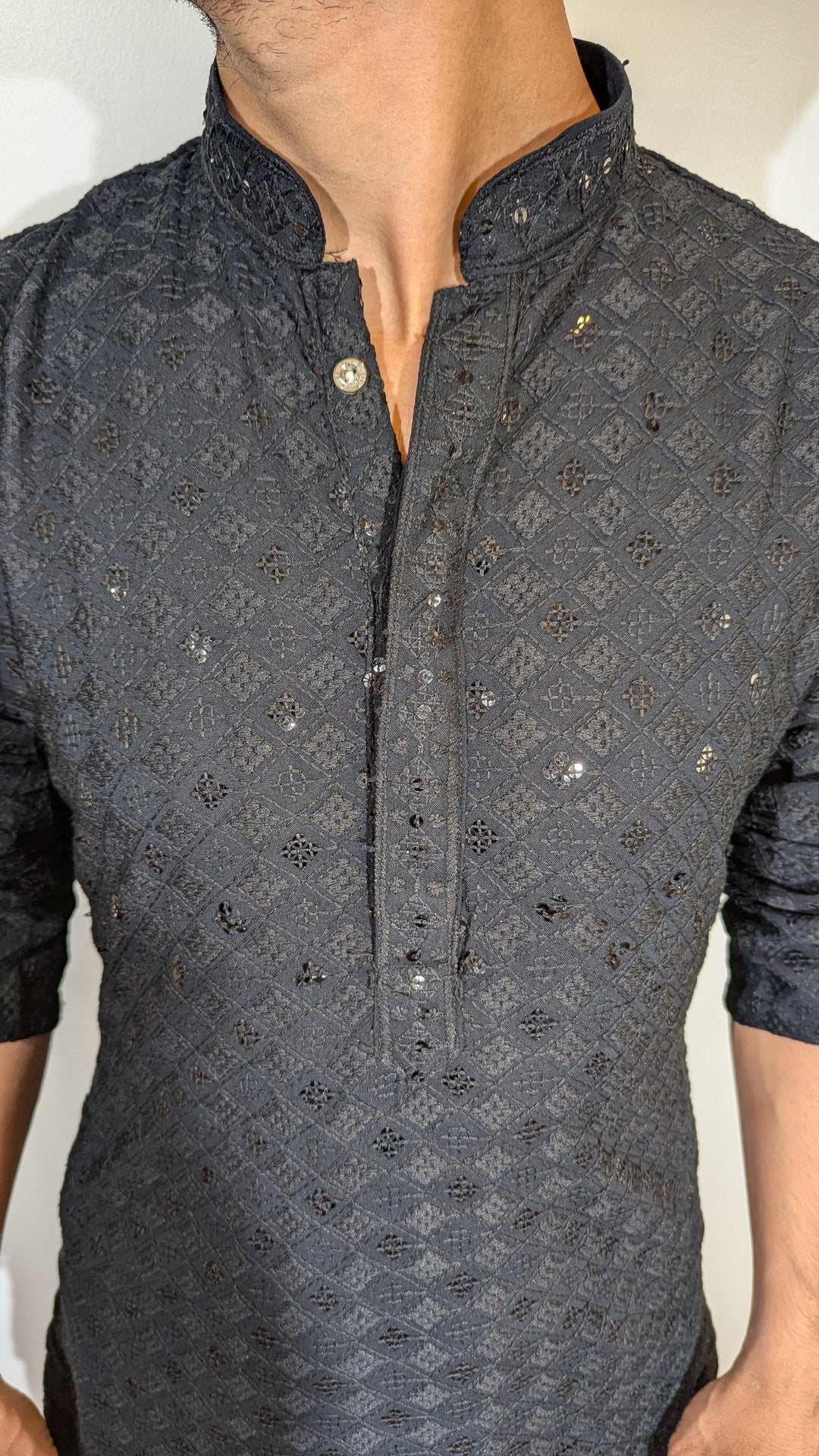 Black Chikan Kurta