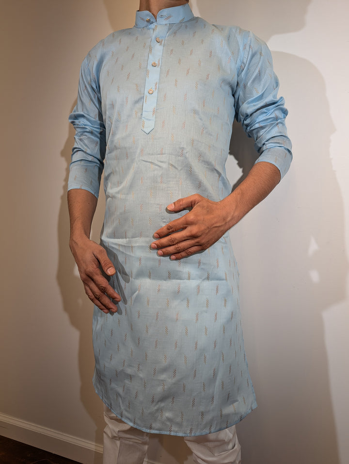 Sky Blue Cotton Kurta