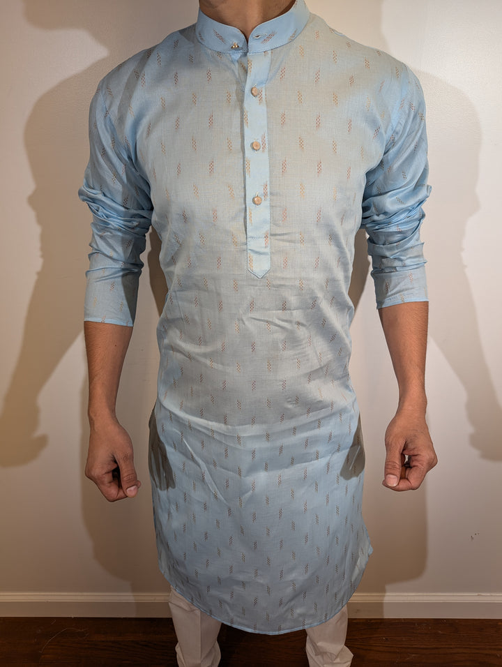 Sky Blue Cotton Kurta