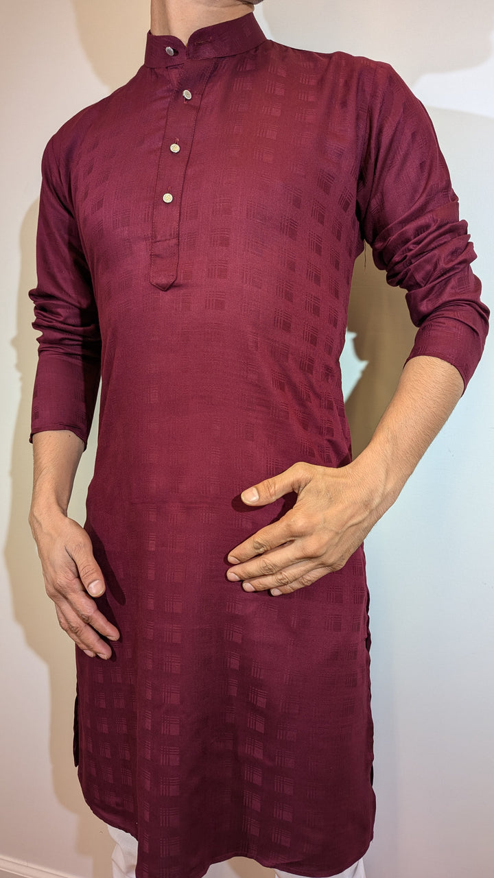 Maroon Fancy Kurta