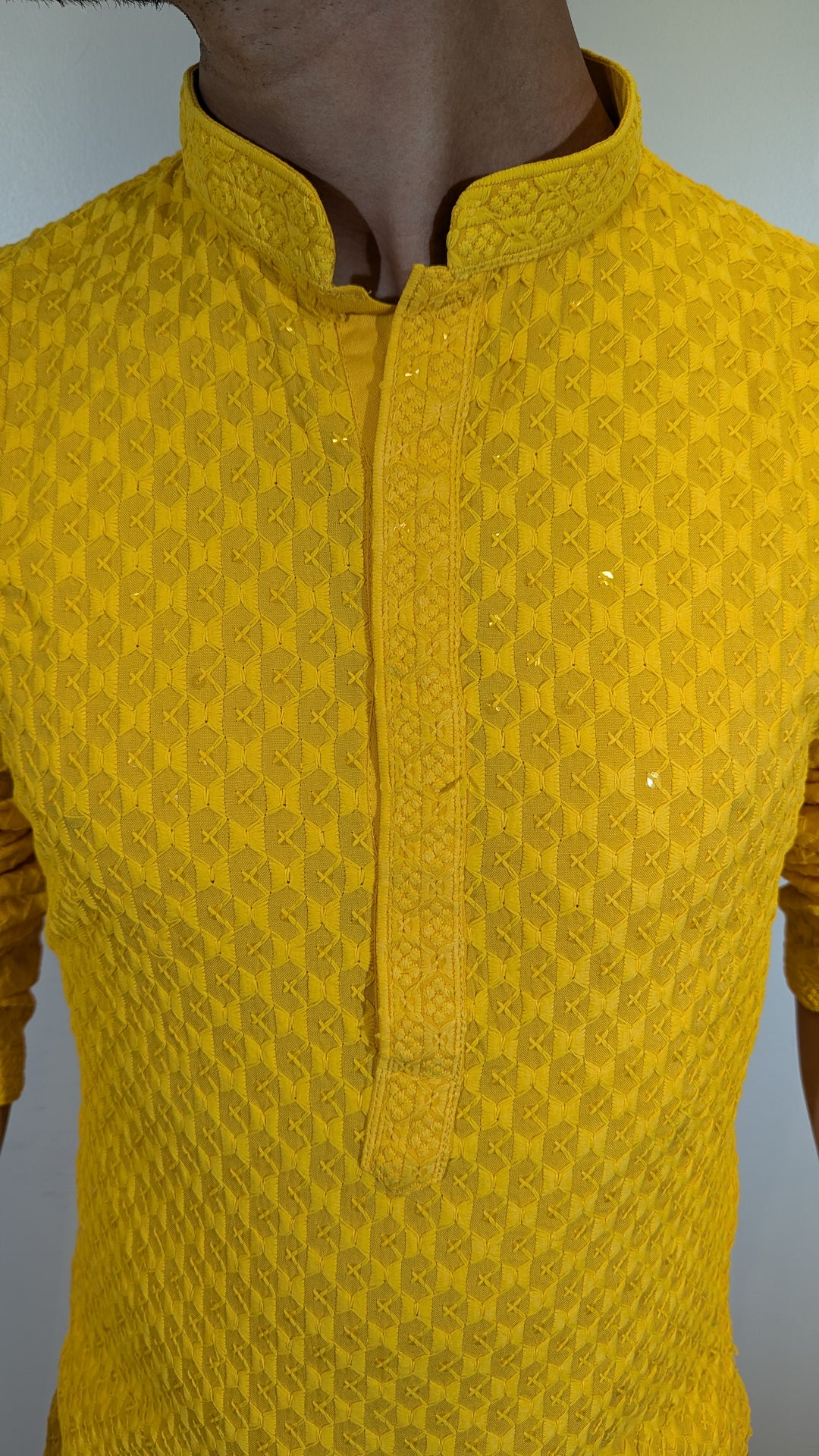 Yellow Chikankari Kurta