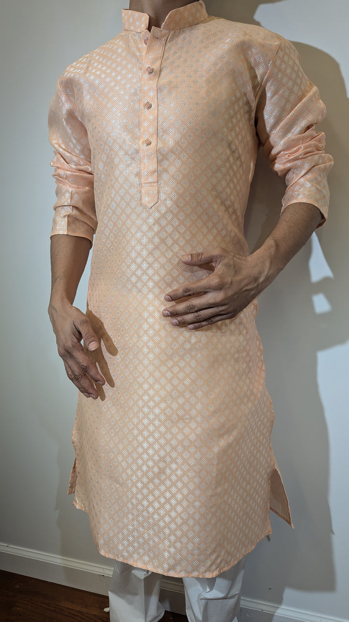 Light Peach Fancy Kurta