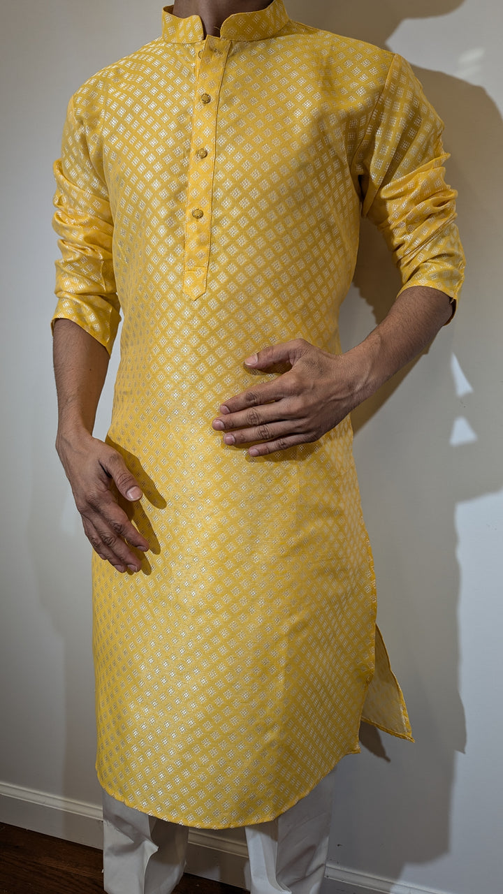 Light Yellow Fancy Kurta