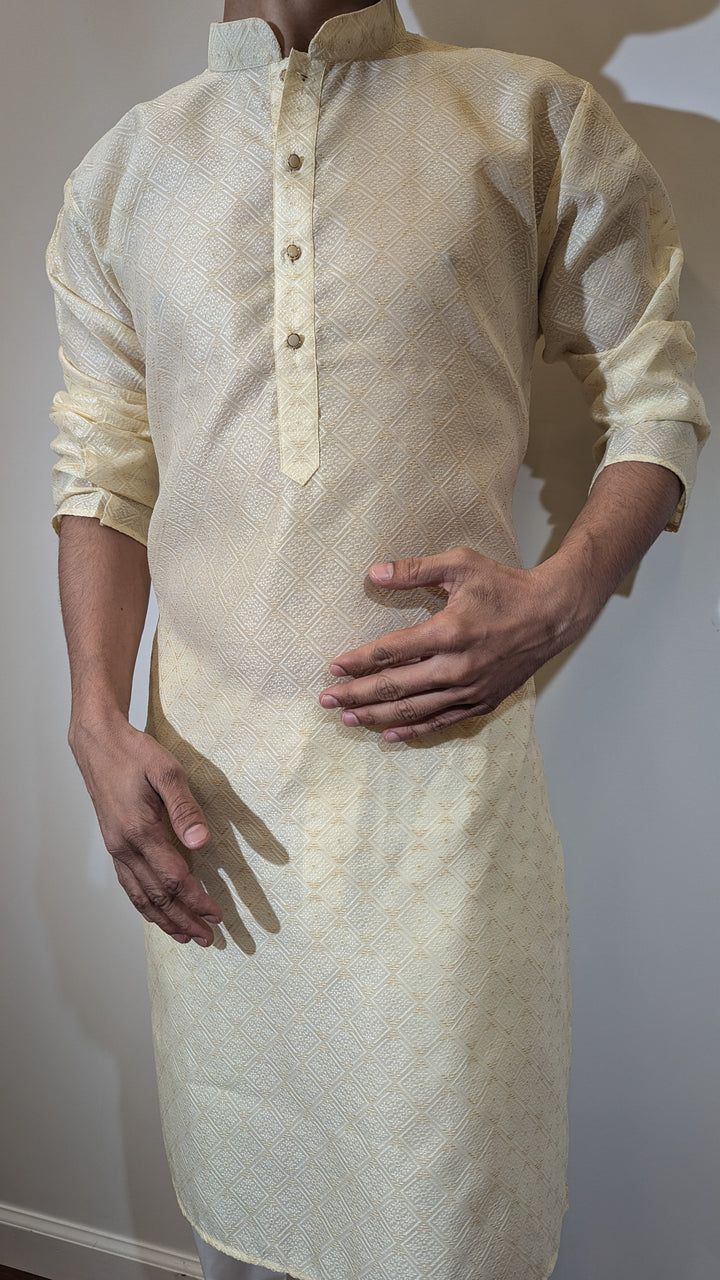 Pale Yellow Fancy Kurta