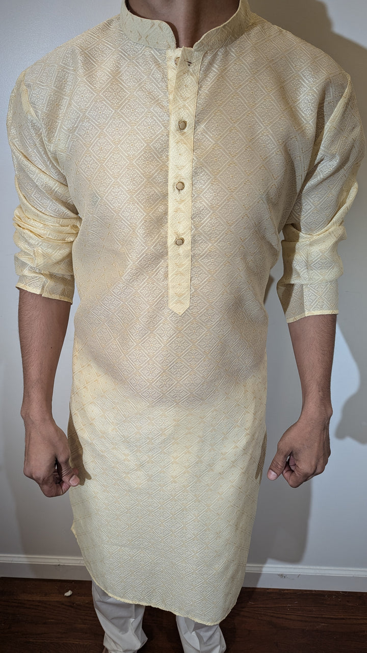 Pale Yellow Fancy Kurta