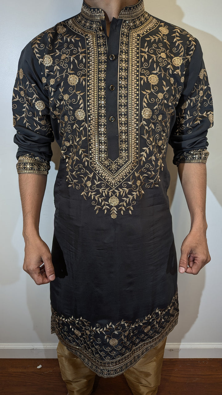 Dark Grey Designer Kurta