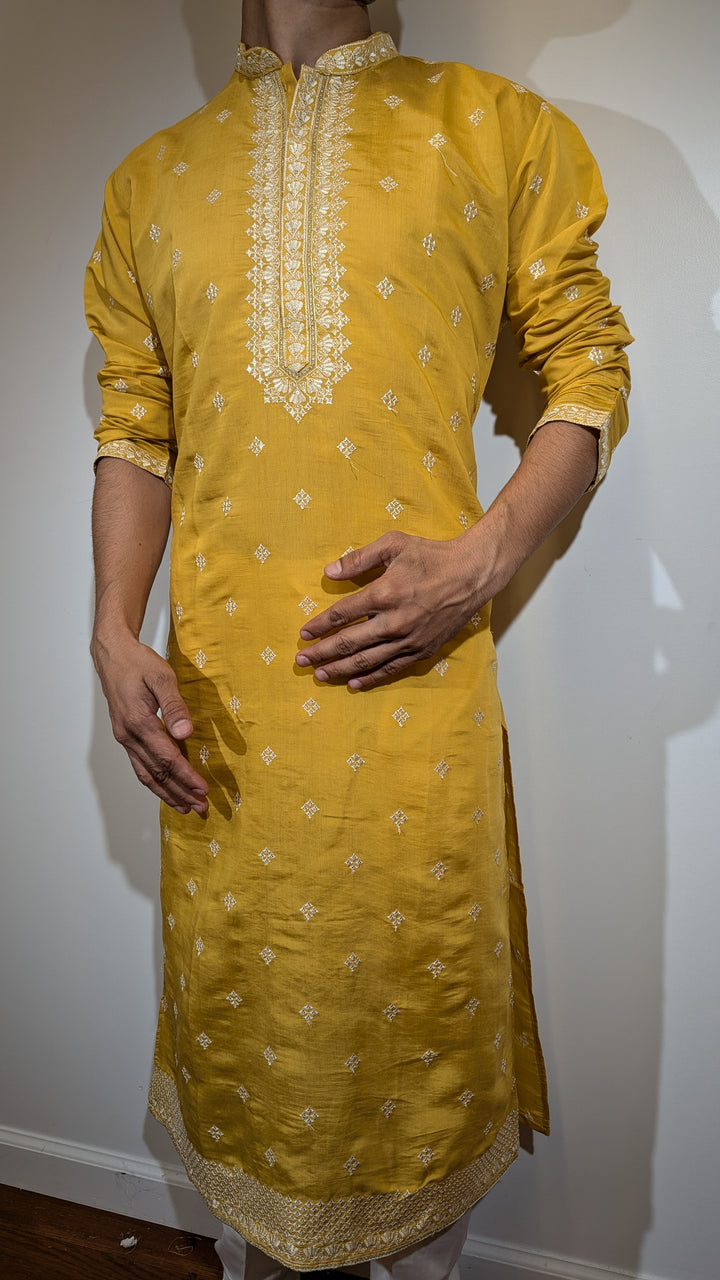 Light Yellow Fancy Kurta