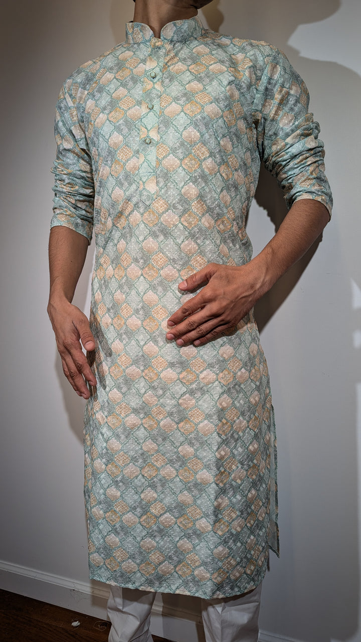 Light Seafoam Fancy Kurta