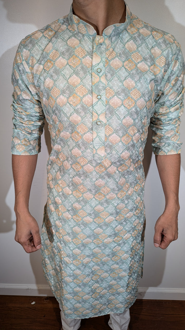 Light Seafoam Fancy Kurta