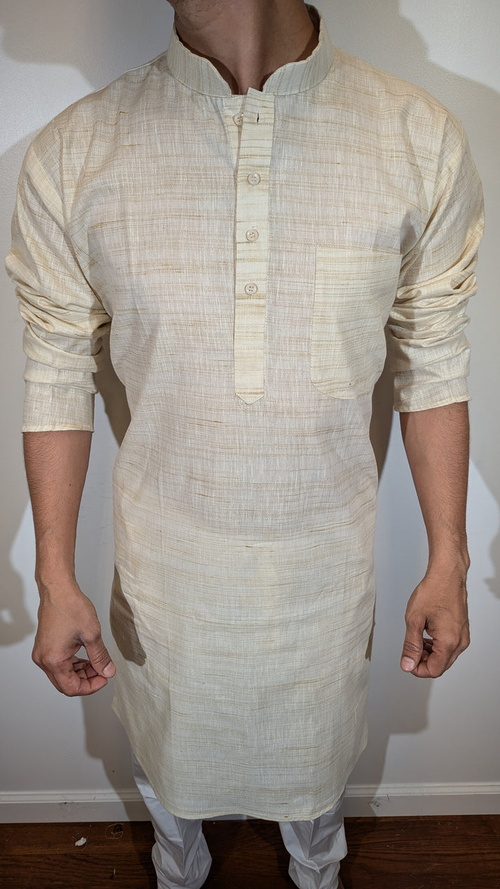 Cream Plane Kurta