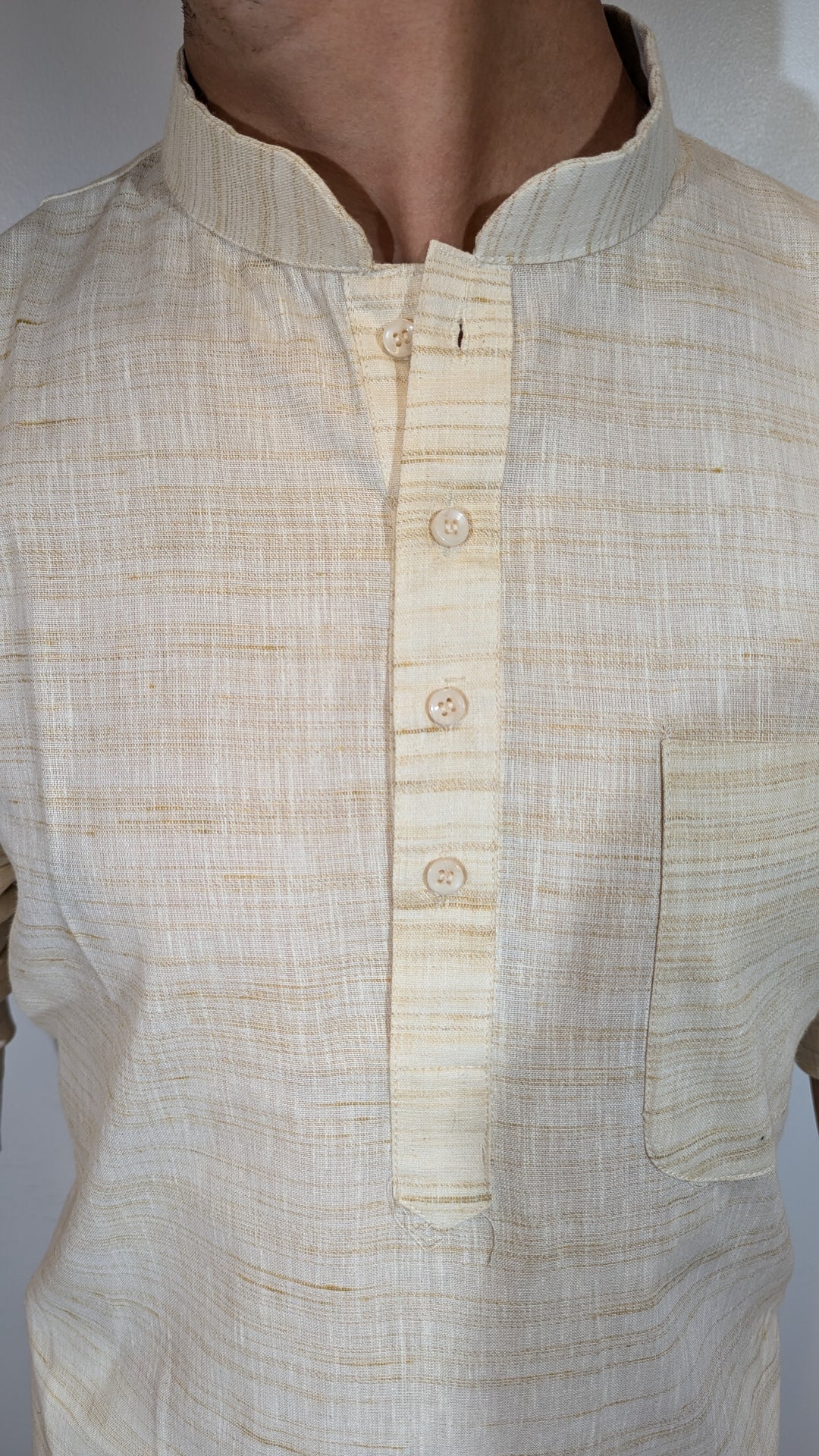 Cream Plane Kurta