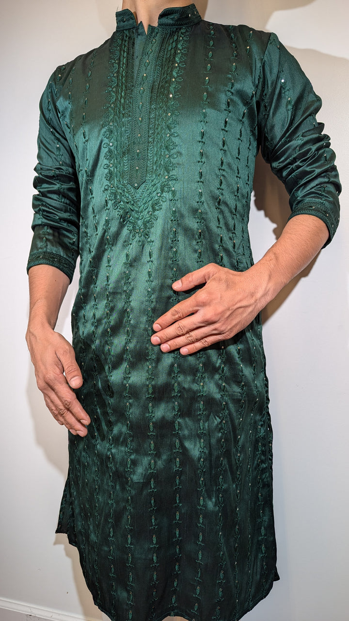 Olive Green Fancy Kurta