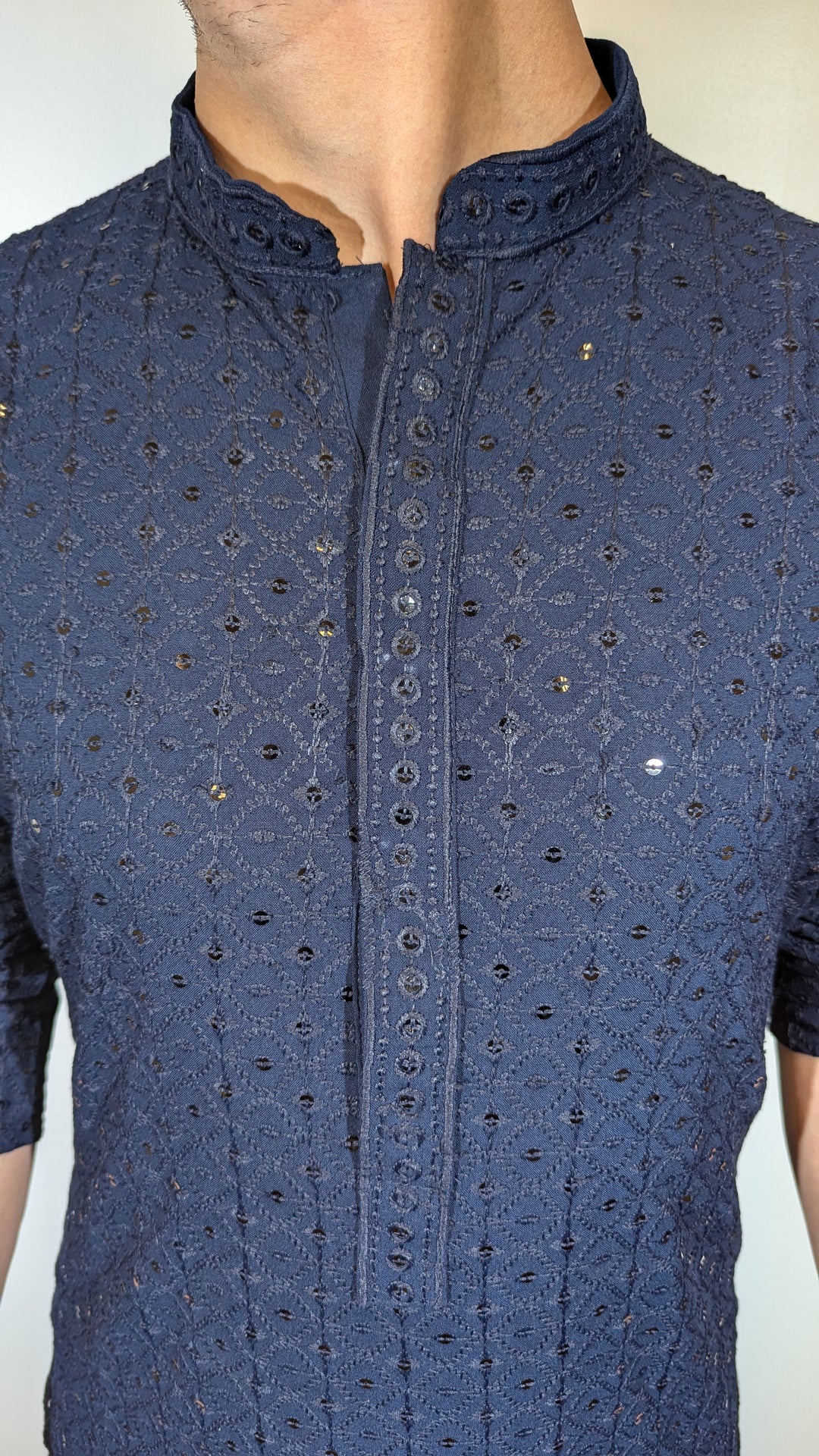 Navy Blue Chikankari Kurta