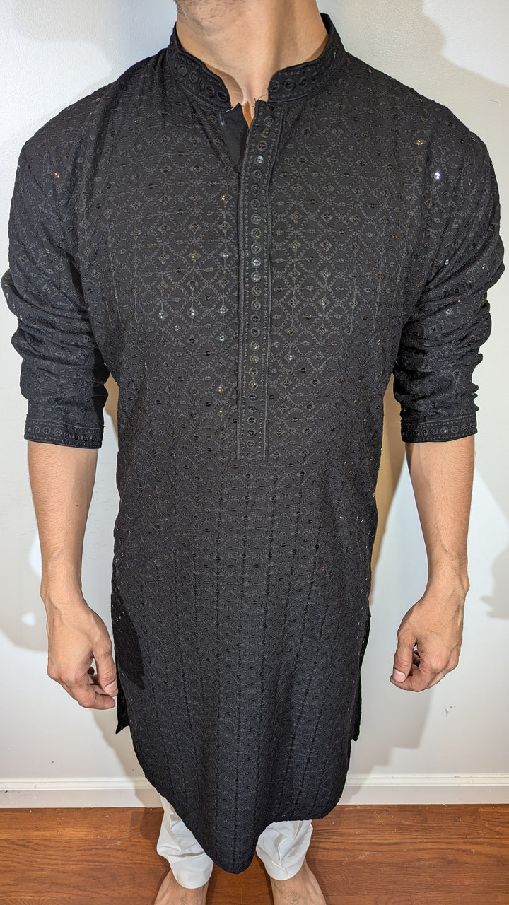 Black Chikan Kurta