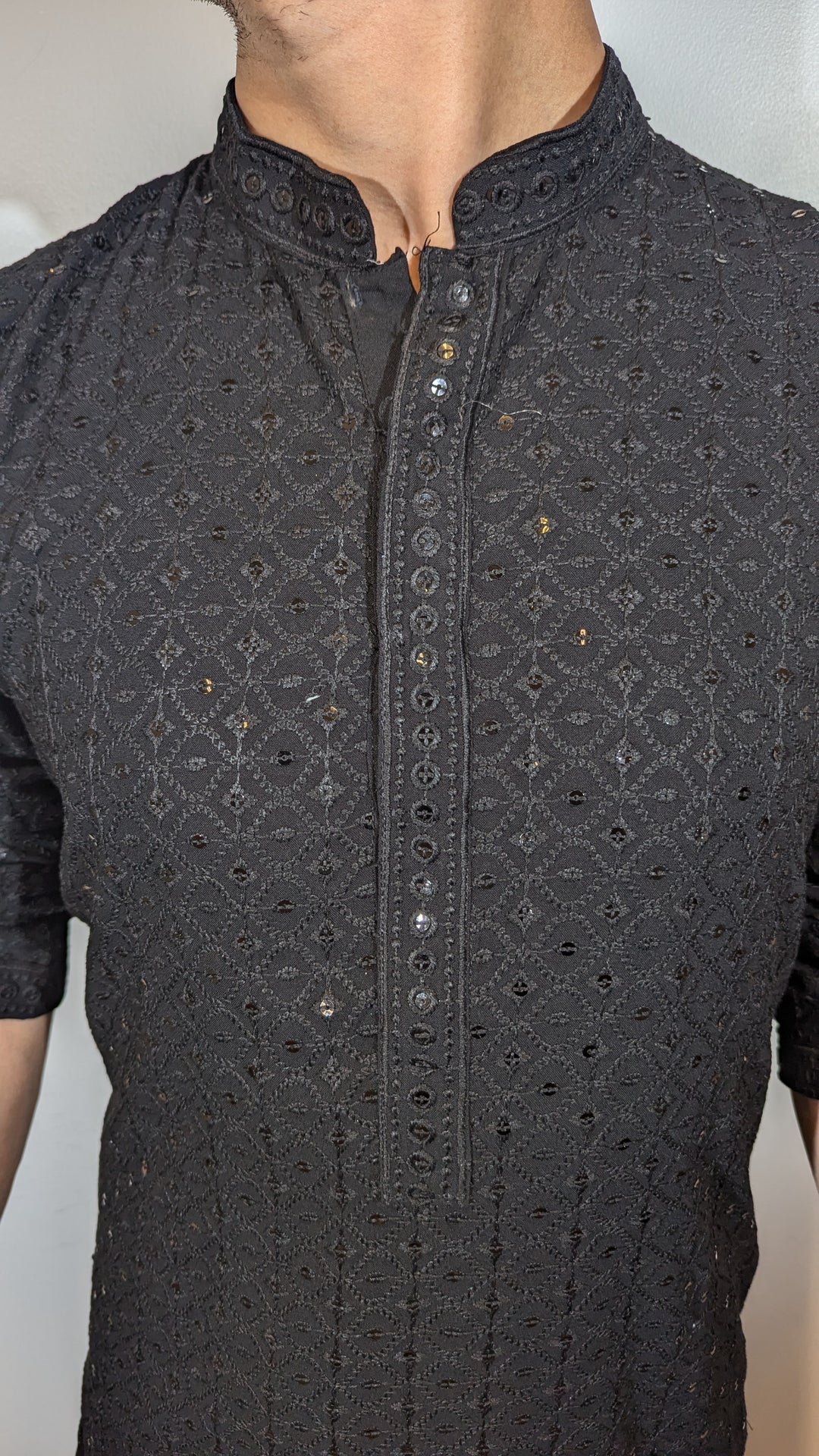 Black Chikan Kurta