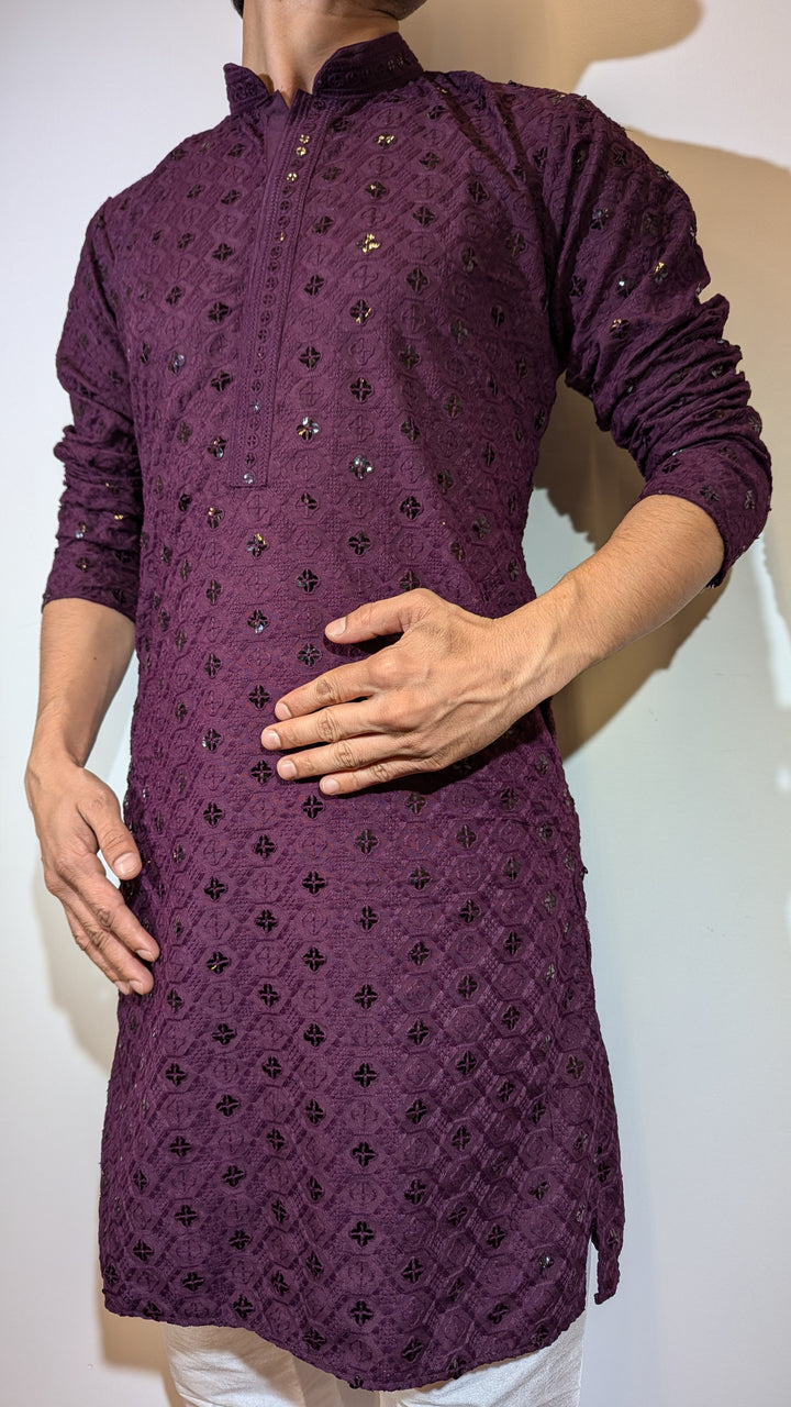 Wine Fancy Kurta