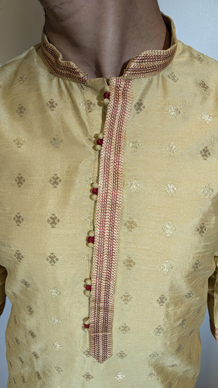 Light Golden Fancy Kurta