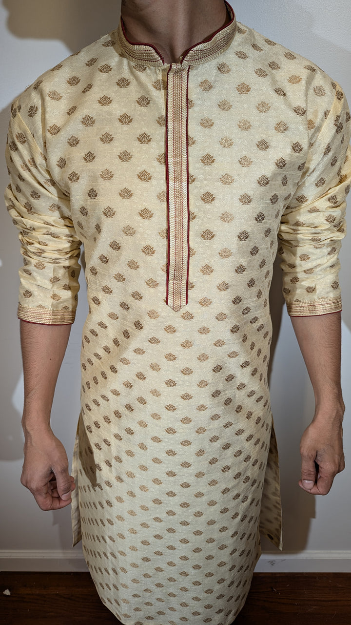 Light Golden Fancy Kurta