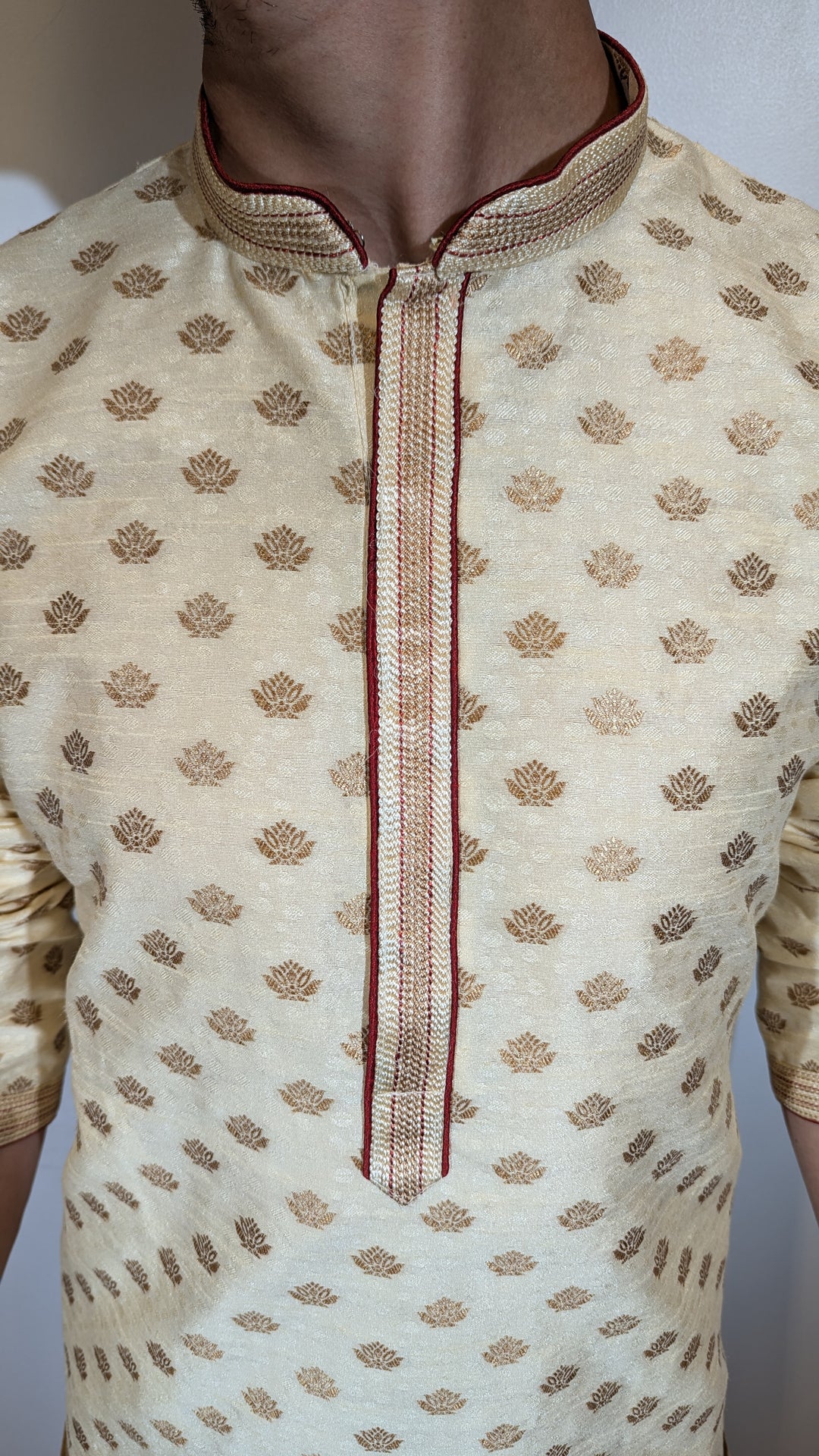 Light Golden Fancy Kurta