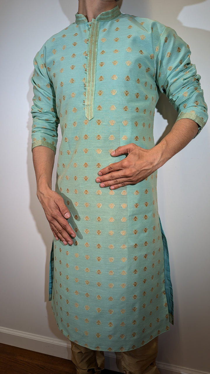 Light Seafoam  Fancy Kurta