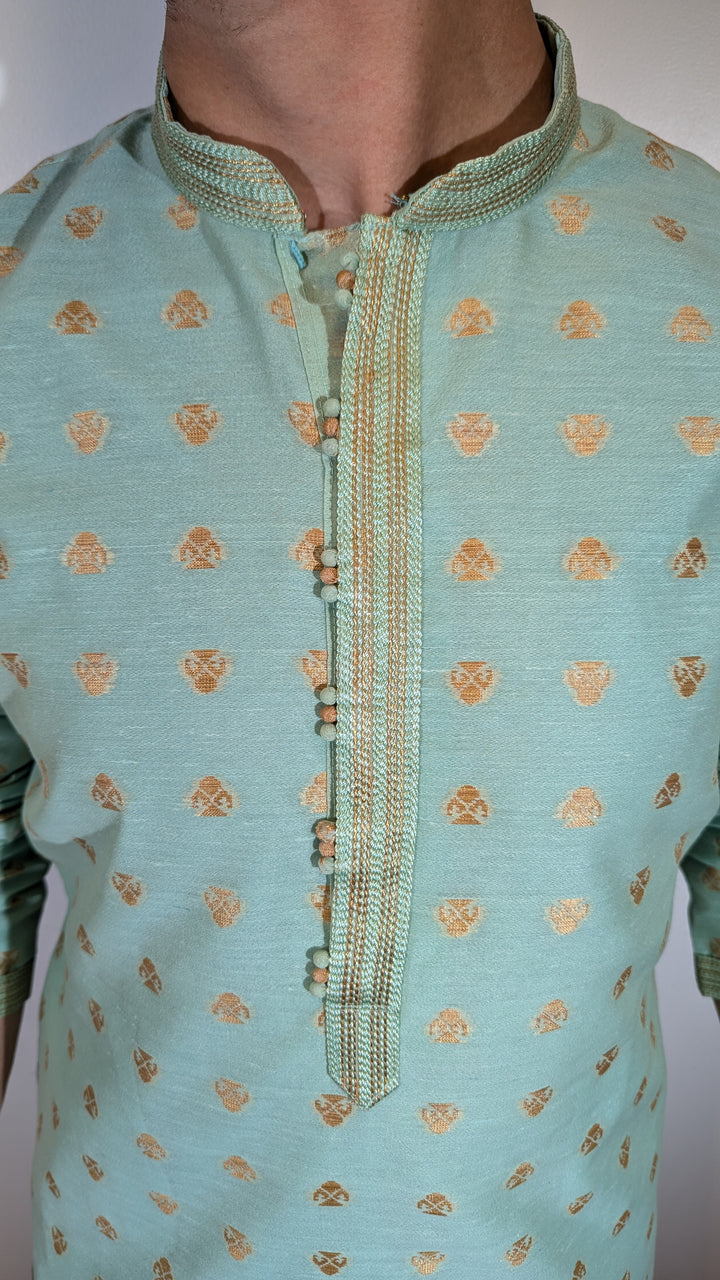 Light Seafoam  Fancy Kurta