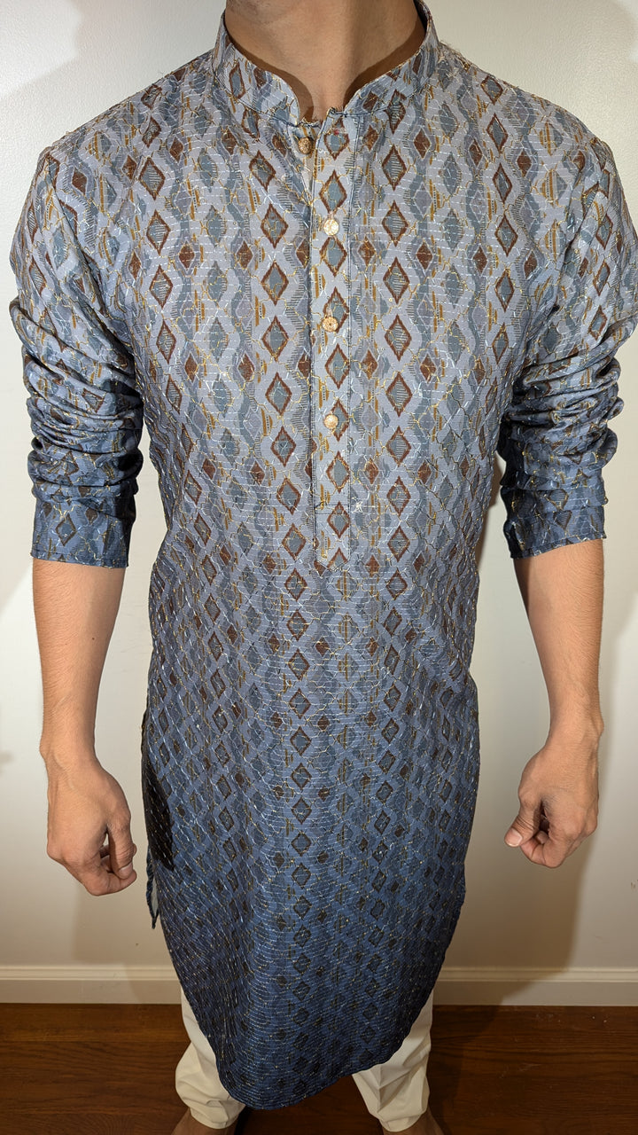 Multi Grey Fancy Kurta