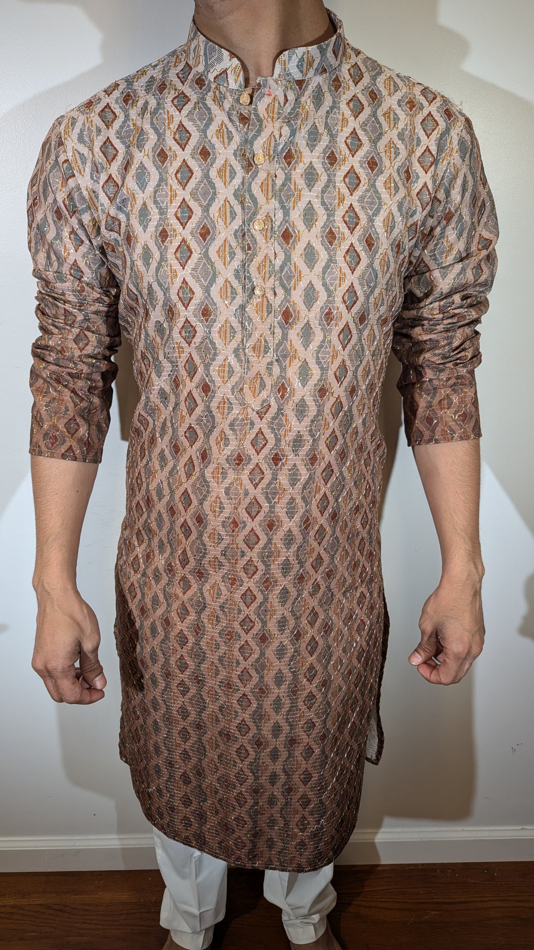 Mint Brown Fancy Kurta