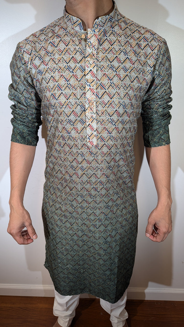 Multi Green Fancy Kurta