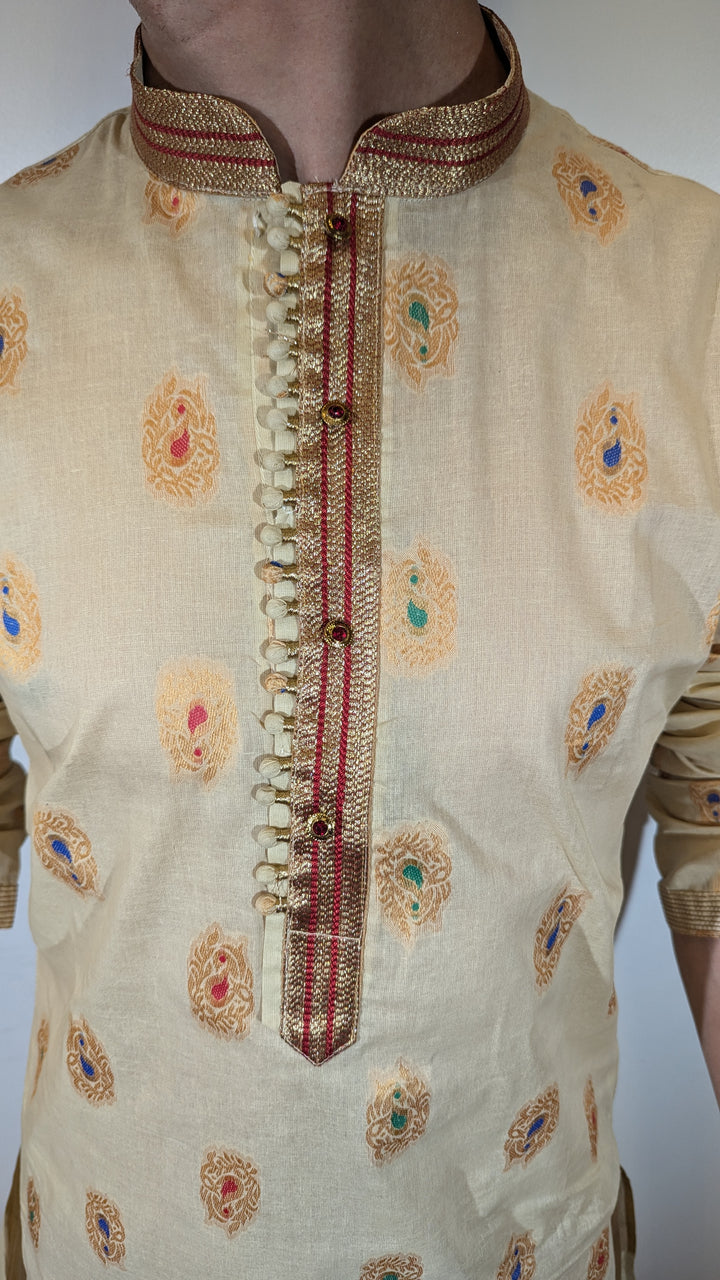 Cream Fancy Kurta