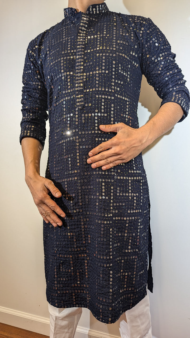 Navy Blue Designer Kurta