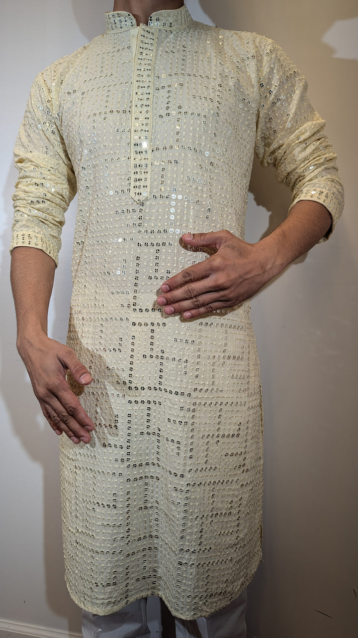 Cream Designer Kurta