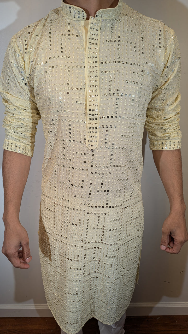 Cream Designer Kurta