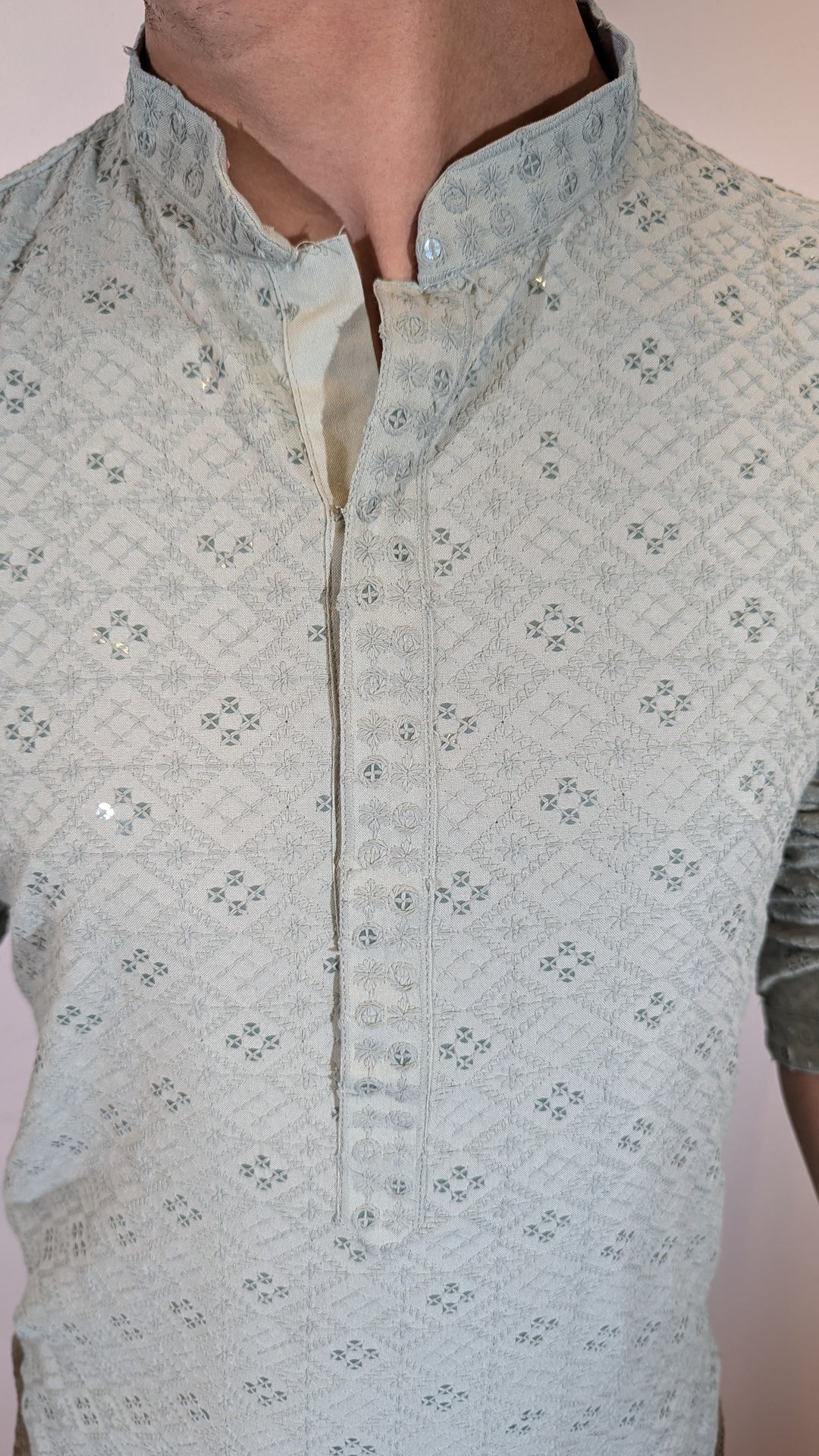 Mint Green Chikan Kurta