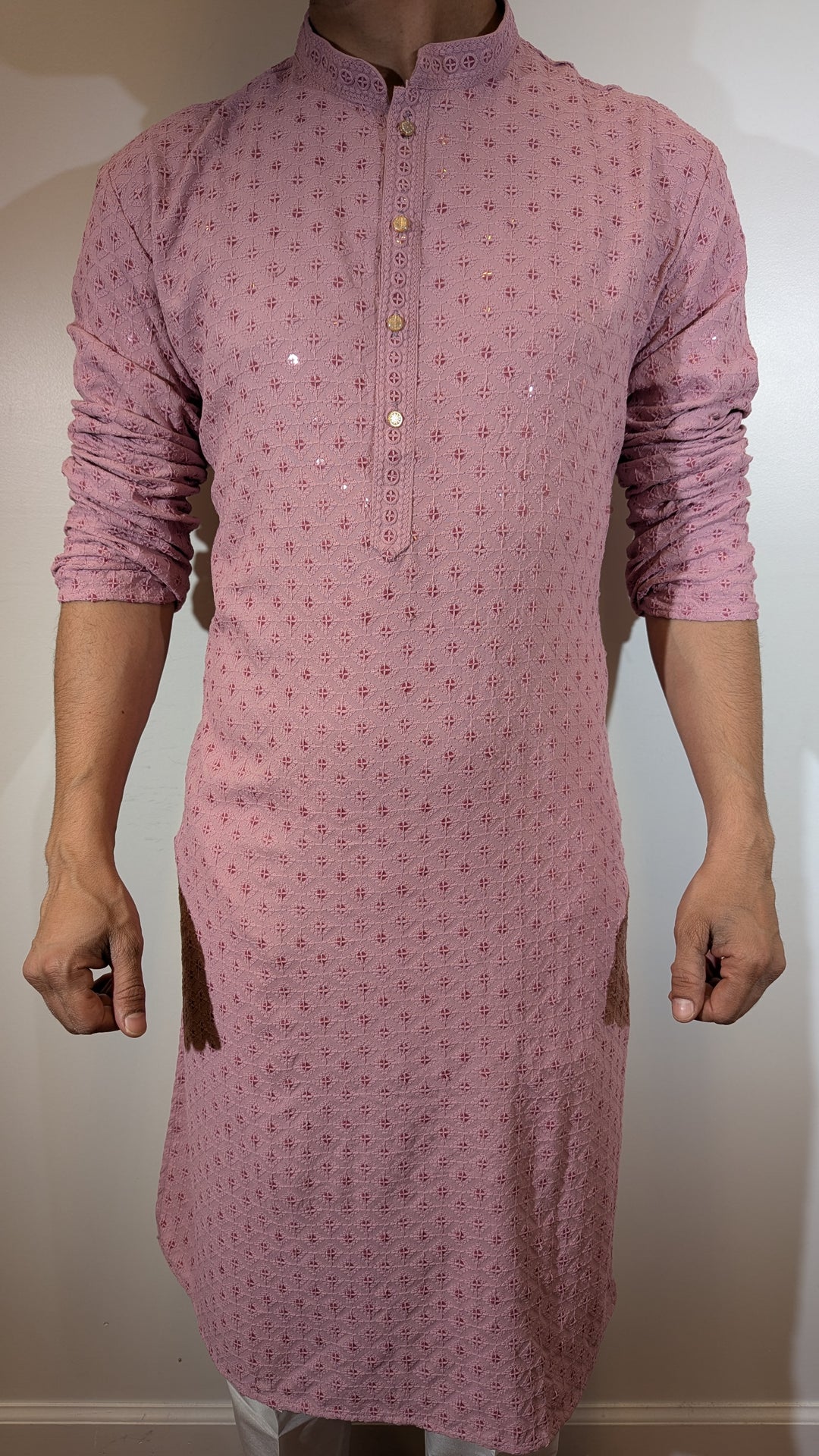 Pink Chikankari Kurta