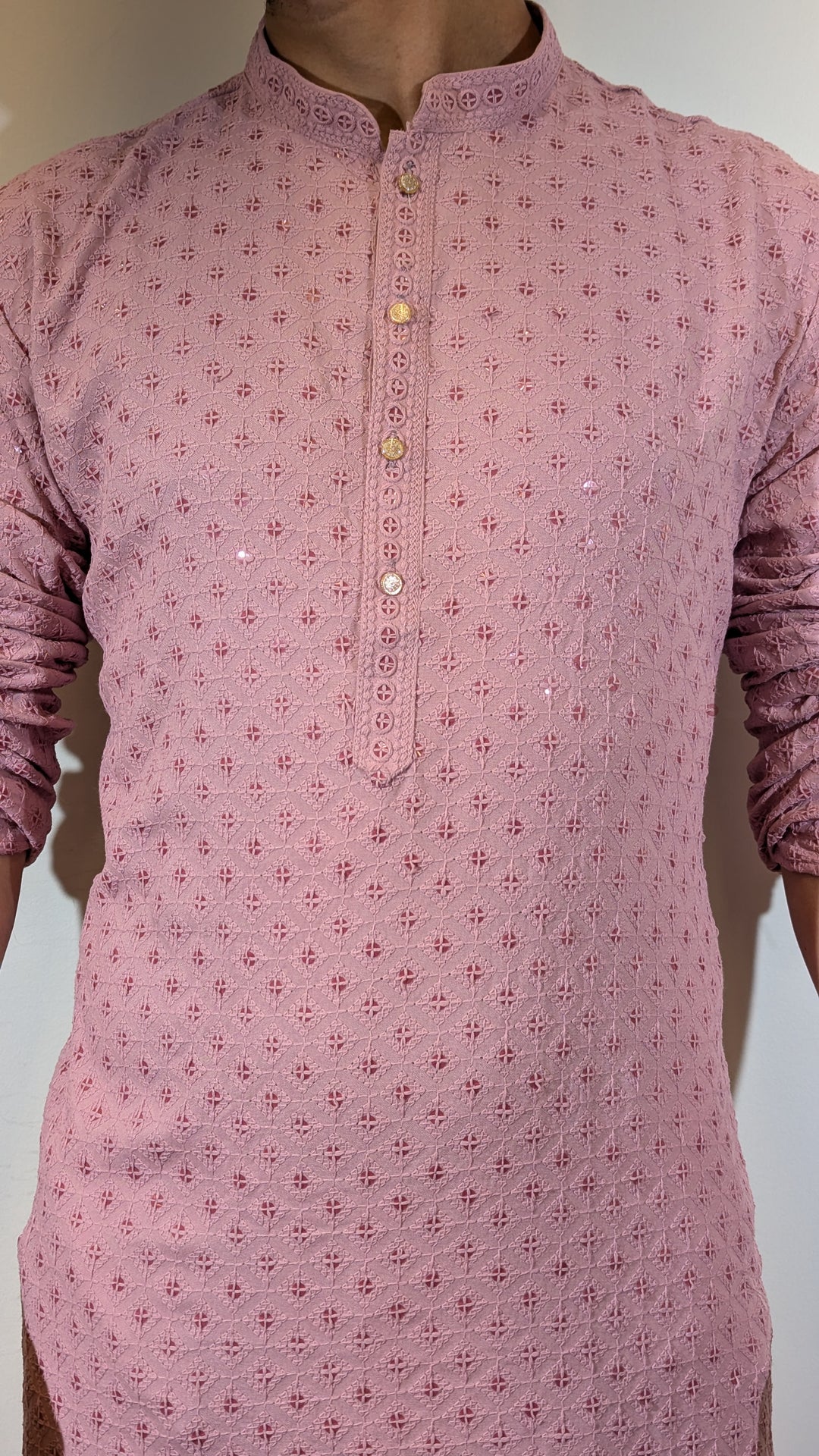 Pink Chikankari Kurta