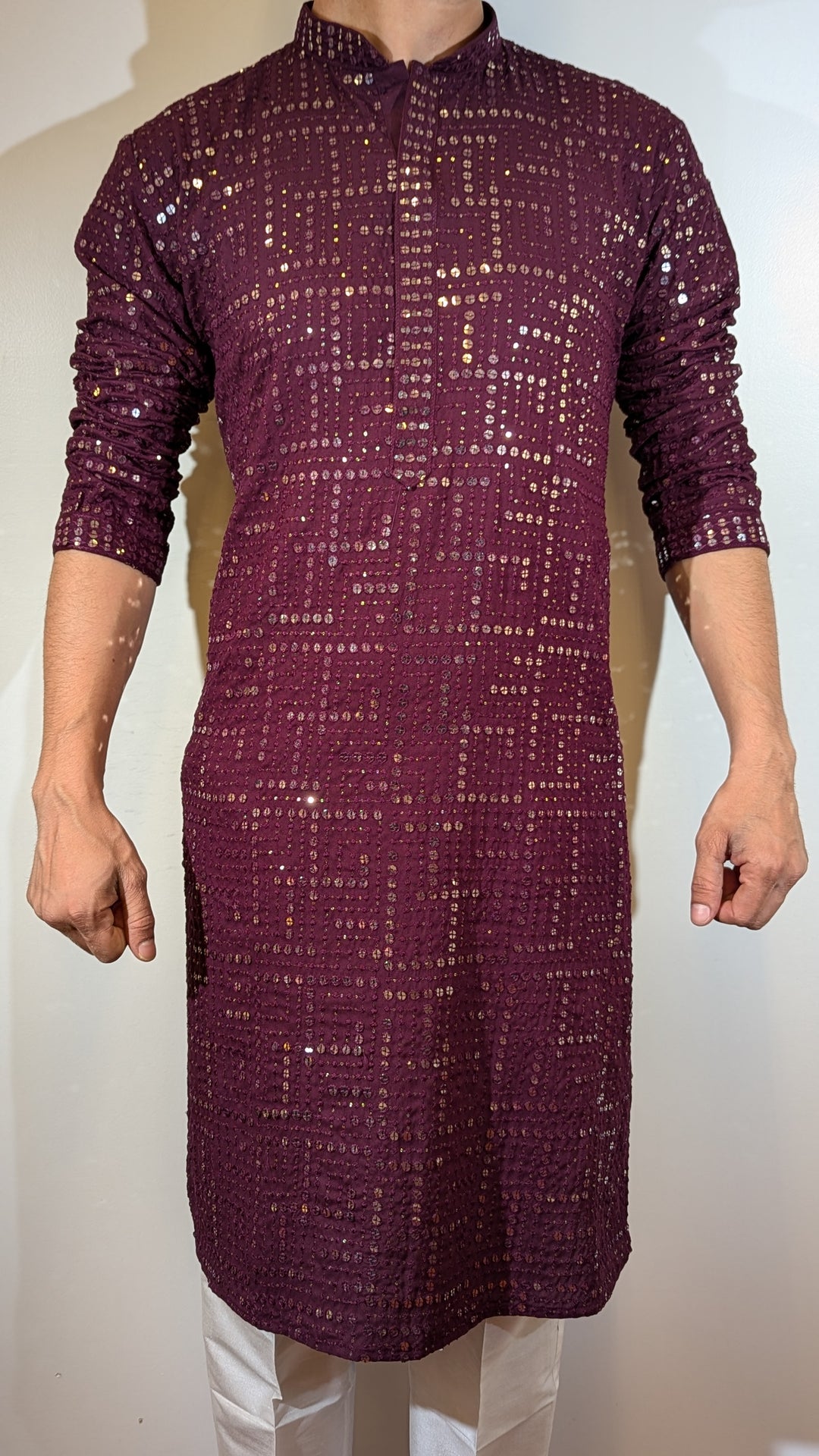 Wine Designer Kurta