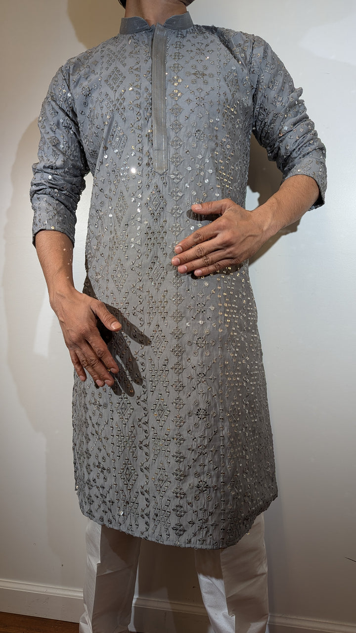 Grey Designer Kurta